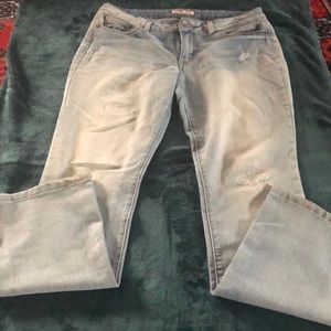 Blue ripped jeans